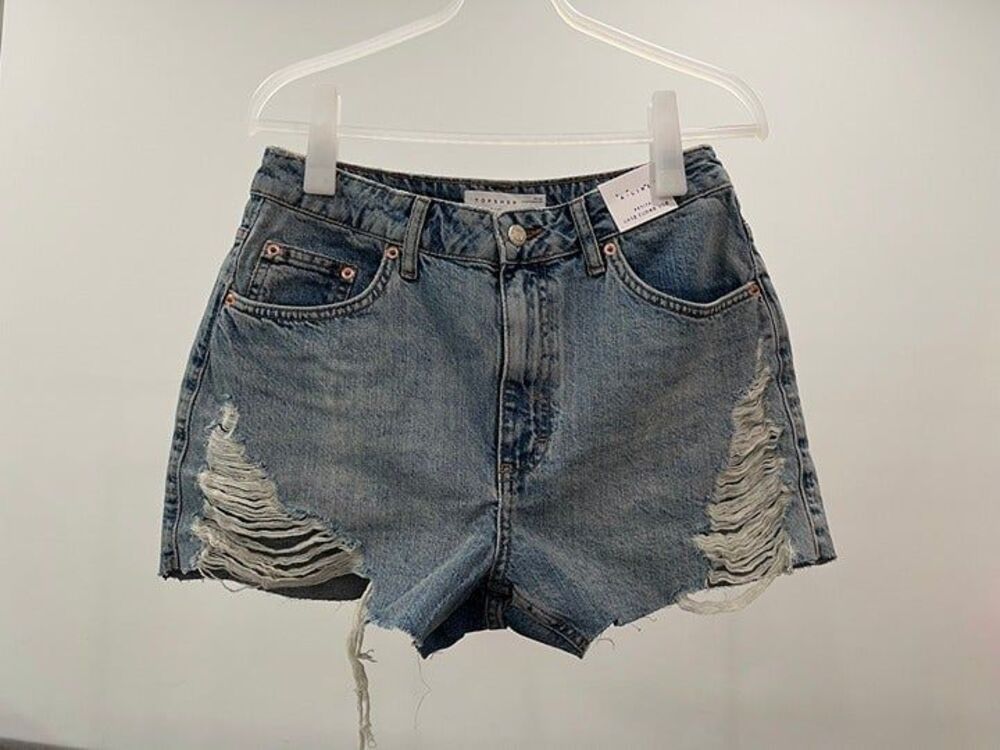 Topshop Cutoff Denim Shorts Petite Size 8